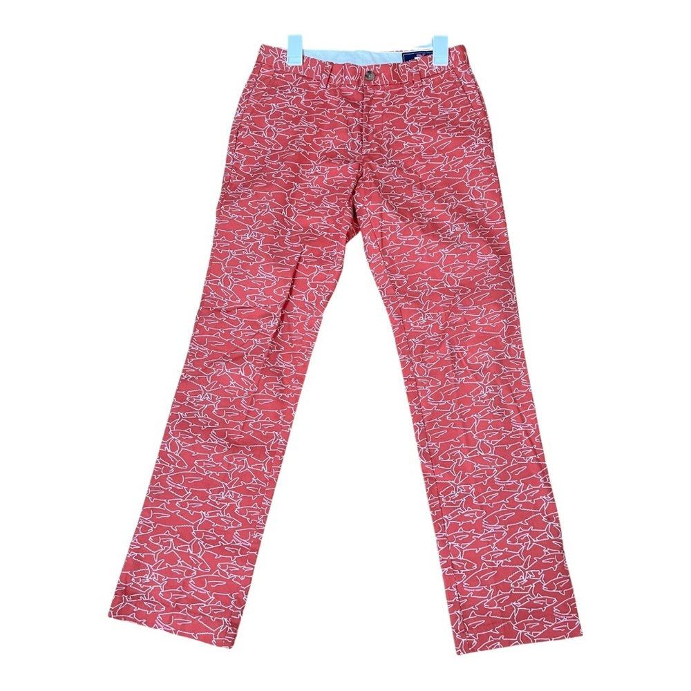 Vineyard Vines Men Slimfit Breaker Pants Tuna Outlet- Jetty Red 30x32 - Picture 3 of 6
